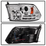Spyder Signature Ram 1500/2500/3500 13-16 Light Bar DRL Projector Headlights Chrome Not Compatible On Models w/Factory Dual Lamp/Quad Lamp Headlights