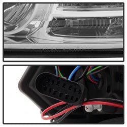 Spyder Signature Ram 1500/2500/3500 13-16 Light Bar DRL Projector Headlights Chrome Not Compatible On Models w/Factory Dual Lamp/Quad Lamp Headlights