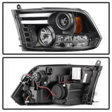 Spyder Signature Dodge Ram 1500/Ram 2500/Ram 3500/1500/2500/3500 09-10 Light Bar DRL Projector Headlights Halogen Models Only Not Compatible w/Factory Projection And LED DRL