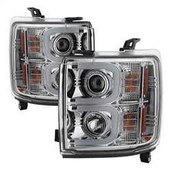 Spyder Signature Chevrolet Silverado 2500 HD/Silverado 3500 HD 15-16 Light Bar DRL Projector Headlights Chrome