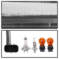 Spyder Signature Chevrolet Silverado 2500 HD/Silverado 3500 HD 15-16 Light Bar DRL Projector Headlights Chrome