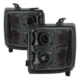 Spyder Signature Chevrolet Silverado 2500 HD/Silverado 3500 HD 15-16 Light Bar DRL Projector Headlights Smoke