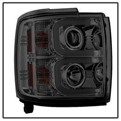 Spyder Signature Chevrolet Silverado 2500 HD/Silverado 3500 HD 15-16 Light Bar DRL Projector Headlights Smoke