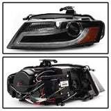 Spyder Signature Audi A4 09-12 Halogen Model Only DRL LED Projector Headlights Not Compatible With Xenon/HID Model Black