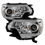 Spyder Signature Toyota Tacoma 12-15 Light Bar DRL DRL Projector Headlights Chrome