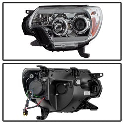 Spyder Signature Toyota Tacoma 12-15 Light Bar DRL DRL Projector Headlights Chrome