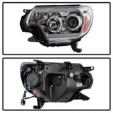 Spyder Signature Toyota Tacoma 12-15 Light Bar DRL DRL Projector Headlights Chrome