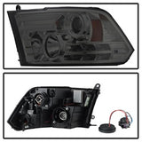 Spyder Signature Dodge Ram 1500/Ram 2500/Ram 3500/1500/2500/3500 09-10 Light Bar DRL Projector Headlights High 9005 Not Incl./Low H1 Incl. Smoke
