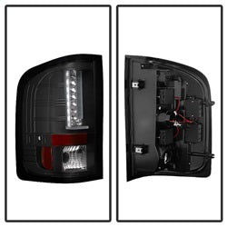 Spyder Chevrolet Silverado 1500/Silverado 1500 Classic/Silverado 1500 HD Classic/Silverado 2500 HD/Silverado 2500 HD Classic/Silverado 3500/Silverado 3500 Classic/Silverado 3500 HD 07-13 Version 2 LED Tail Lights Black