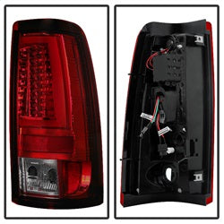 Spyder Chevrolet Silverado 1500/Silverado 1500 Classic/Silverado 1500 HD/Silverado 1500 HD Classic/Silverado 2500/Silverado 2500 HD/Silverado 2500 HD Classic 03-06 Version 2 LED Tail Lights Does Not Fit Stepside Red Smoke