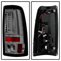 Spyder Chevrolet Silverado 1500/Silverado 1500 Classic/Silverado 1500 HD/Silverado 1500 HD Classic/Silverado 2500/Silverado 2500 HD/Silverado 2500 HD Classic 03-06 Version 2 LED Tail Lights Does Not Fit Stepside Smoke