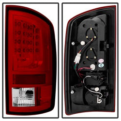 Spyder Dodge Ram 1500/Ram 2500/Ram 3500 07-08 Version 2 LED Tail Lights Clear Red