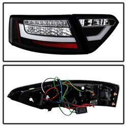 Spyder Audi A5/A5 Quattro 10-12 Incandescent Model Only LED Tail Lights Not Compatible w/LED Model Black