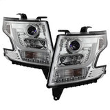 Spyder Signature Chevrolet Suburban 1500/Suburban 3500 HD/Tahoe 15-16 Chrome DRL LED Projector Headlights