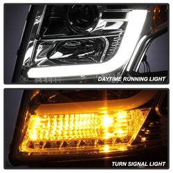 Spyder Signature Chevrolet Suburban 1500/Suburban 3500 HD/Tahoe 15-16 Chrome DRL LED Projector Headlights