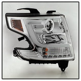 Spyder Signature Chevrolet Suburban 1500/Suburban 3500 HD/Tahoe 15-16 Chrome DRL LED Projector Headlights