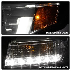 Spyder Signature Chevrolet Suburban 1500/Suburban 3500 HD/Tahoe 15-16 Chrome DRL LED Projector Headlights