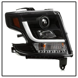Spyder Signature Chevrolet Suburban 1500/Suburban 3500 HD/Tahoe 15-16 Black DRL LED Projector Headlights