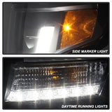 Spyder Signature Chevrolet Suburban 1500/Suburban 3500 HD/Tahoe 15-16 Black DRL LED Projector Headlights