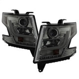 Spyder Signature Chevrolet Suburban 1500/Suburban 3500 HD/Tahoe 15-16 Smoke DRL LED Projector Headlights