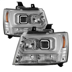 Spyder Signature Chevrolet Avalanche/Suburban 1500/Suburban 2500/Tahoe 07-13 Version 2 DRL LED Projector Headlights Chrome