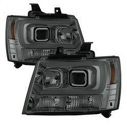 Spyder Signature Chevrolet Avalanche/Suburban 1500/Suburban 2500/Tahoe 07-13 Version 2 DRL LED Projector Headlights Smoke