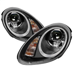 Spyder Signature Porsche Cayman 06-08 Halogen Model Only DRL Projector Headlights Not Compatible With Xenon/HID Model Black