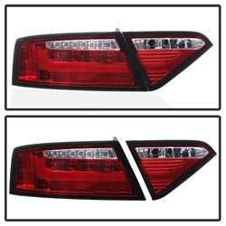Spyder Audi A5/A5 Quattro 10-12 LED Model Only LED Tail Lights Not Compatible w/Incandescent Model Red Clear