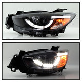 Spyder Signature Mazda CX-5/CX-9 13-15 Black DRL LED Projector Headlights