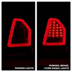 Spyder Chrysler 300 05-07 Version 2 Light Bar LED Tail Lights Red Clear