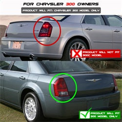 Spyder Chrysler 300 05-07 Version 2 Light Bar LED Tail Lights Red Clear