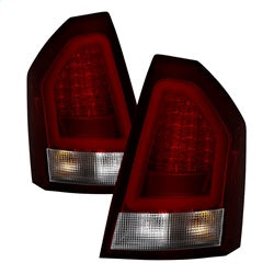 Spyder Chrysler 300C 05-07 Version 2 Light Bar LED Tail Lights - Red Clear
