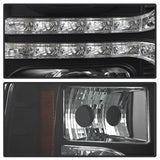 Spyder Signature Chevrolet Silverado 1500/Silverado 2500 HD/Silverado 3500 HD 07-13 Version 2 DRL LED Projector Headlights Black