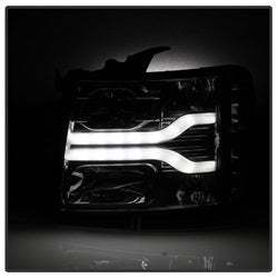 Spyder Signature Chevrolet Silverado 1500/Silverado 2500 HD/Silverado 3500 HD 07-13 Version 3 DRL LED Projector Headlights Smoke