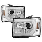 Spyder Signature GMC Sierra 1500/Sierra 2500 HD/Sierra 3500 HD 07-13 Version 2 Light Bar DRL LED Projector Headlights Chrome