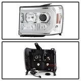 Spyder Signature GMC Sierra 1500/Sierra 2500 HD/Sierra 3500 HD 07-13 Version 2 Light Bar DRL LED Projector Headlights Chrome