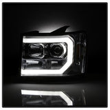 Spyder Signature GMC Sierra 1500/Sierra 2500 HD/Sierra 3500 HD 07-13 Version 2 Light Bar DRL LED Projector Headlights Chrome