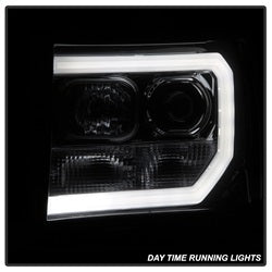 Spyder Signature GMC Sierra 1500/Sierra 2500 HD/Sierra 3500 HD 07-13 Version 2 Light Bar DRL LED Projector Headlights Smoke
