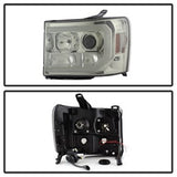 Spyder Signature GMC Sierra 1500/Sierra 2500 HD/Sierra 3500 HD 07-13 Version 2 Light Bar DRL LED Projector Headlights Smoke
