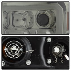 Spyder Signature GMC Sierra 1500/Sierra 2500 HD/Sierra 3500 HD 07-13 Version 2 Light Bar DRL LED Projector Headlights Smoke