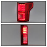 Spyder Ford F-150 15-17 Not Compatible w/Rear Blind Spot Sensor Models Light Bar LED Tail Lights Red Clear
