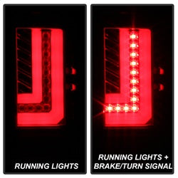 Spyder GMC Sierra 1500/Sierra 2500 HD/Sierra 3500 HD 16-17 Will Only Fit Factory LED Models Light Bar LED Tail Lights Red Clear