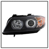 Spyder BMW E90 3-Series 06-08 4DR Version 2 Projector Headlights - HID model Non AFS Only - Light Bar DRL - Black