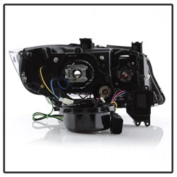 Spyder BMW E90 3-Series 06-08 4DR Version 2 Projector Headlights - HID model Non AFS Only - Light Bar DRL - Black
