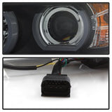 Spyder BMW E90 3-Series 06-08 4DR Version 2 Projector Headlights - HID model Non AFS Only - Light Bar DRL - Black