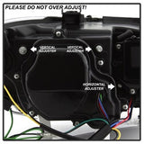 Spyder BMW E90 3-Series 06-08 4DR Version 2 Projector Headlights - HID model Non AFS Only - Light Bar DRL - Black