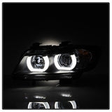 Spyder BMW E90 3-Series 06-08 4DR Version 2 Projector Headlights - HID model Non AFS Only - Light Bar DRL - Black