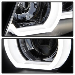 Spyder BMW E90 3-Series 06-08 4DR Version 2 Projector Headlights - HID model Non AFS Only - Light Bar DRL - Black