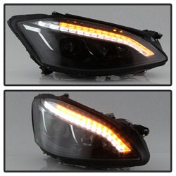 Spyder Signature Mercedes-Benz S450/S550/S600 08-09 Xenon/HID Model Only DRL LED Projector Headlights Not Compatible With Halogen Model Black