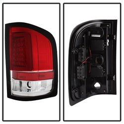 Spyder Chevrolet Silverado 1500/Silverado 1500 Classic/Silverado 2500 HD/Silverado 3500/Silverado 3500 HD 07-13 Version 3 Light Bar LED Tail Lights Red Clear